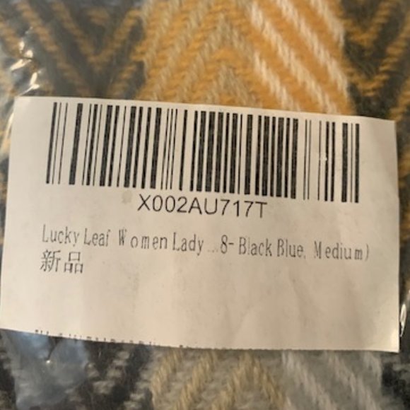 Lucky Leaf Women Winter Checked Pattern Cashmere Warm Plaid Infinity Scarf OS - Picture 3 of 6